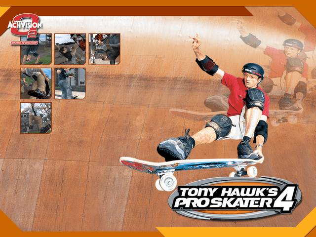 Tony Hawk’s Pro Skater 4 title screen for Xbox